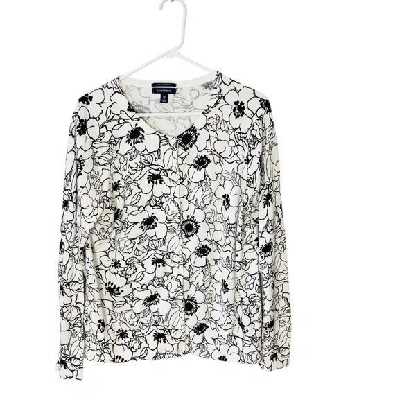 LANDS' END Floral Cardigan - Picture 6 of 8